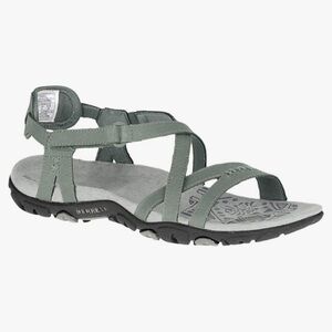 Merrell Women's sandspur leather back strap sandals Strappy green blue size. 8